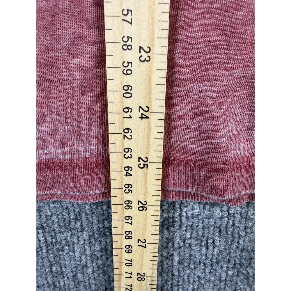 Lucky Brand Womens Small‎ Red Bear Sweater Graphic T-Shirt Tee Venice Burnout